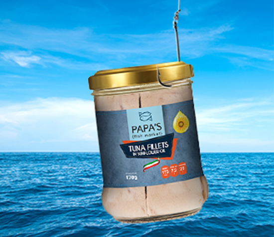 TUNA YELLOWFIN FILLET JAR IN SUNFLOWER OIL